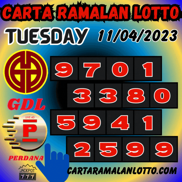Carta 4D VIP Chart of Grand Dragon Lotto & Perdana 4D for Tuesday