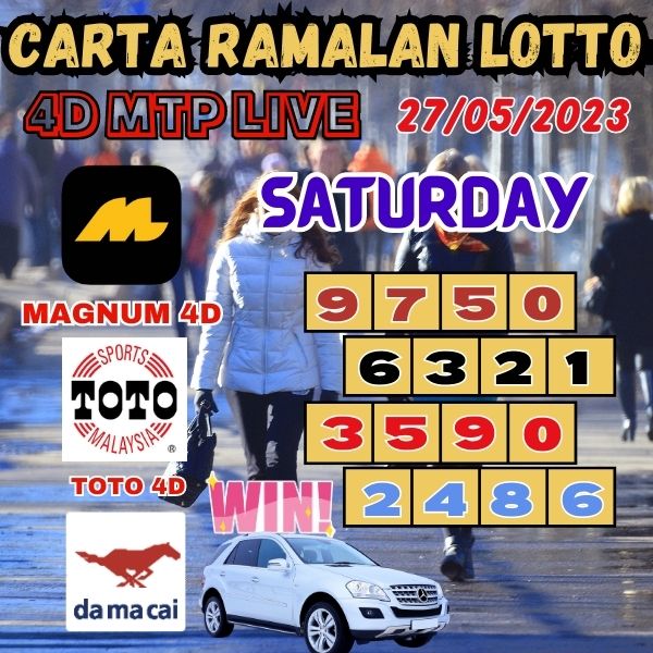 Ramalan 4D Hit MTP Today 100% Lucky Winning Carta For Saturday